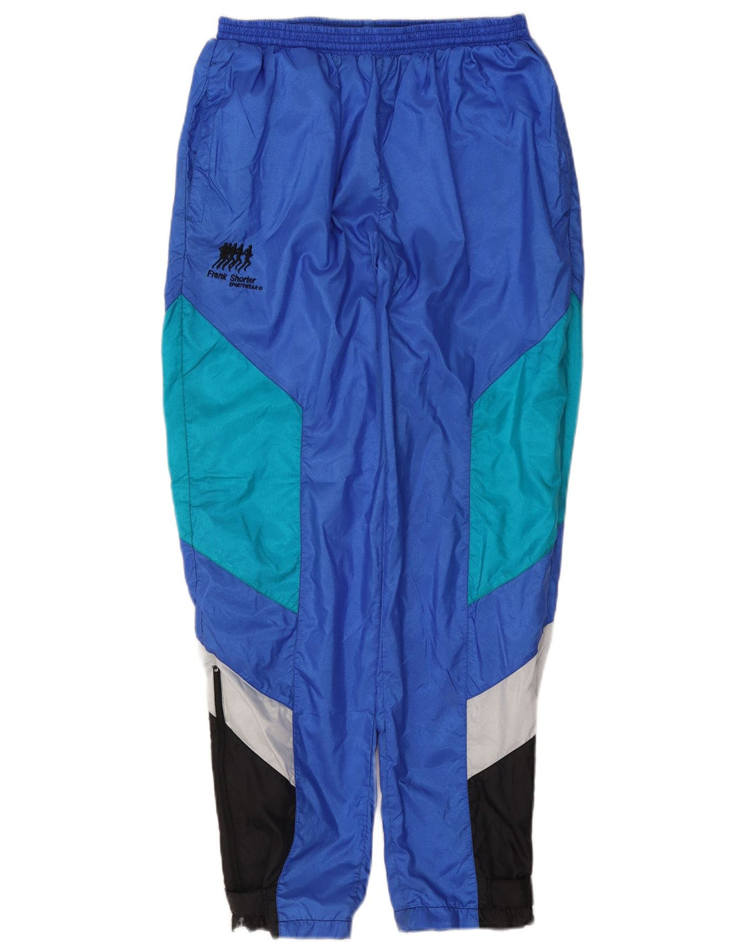 Tuta intera da uomo Frank Shorter in nylon color block blu medio