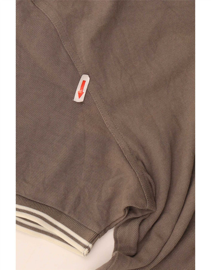 Polo da uomo Fred Perry grande in cotone grigio