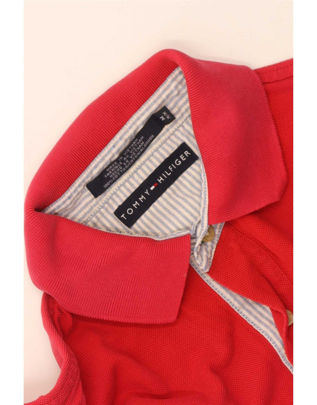 Polo da uomo Tommy Hilfiger in cotone rosso medio