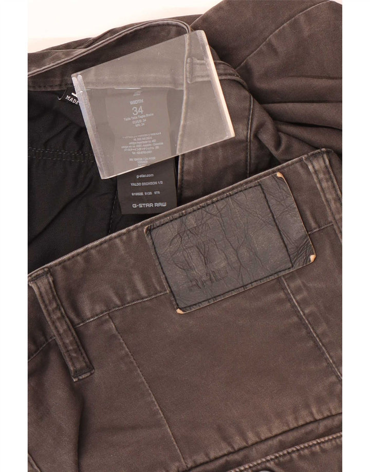Pantaloncini chino da uomo G-Star W34 Large in cotone grigio