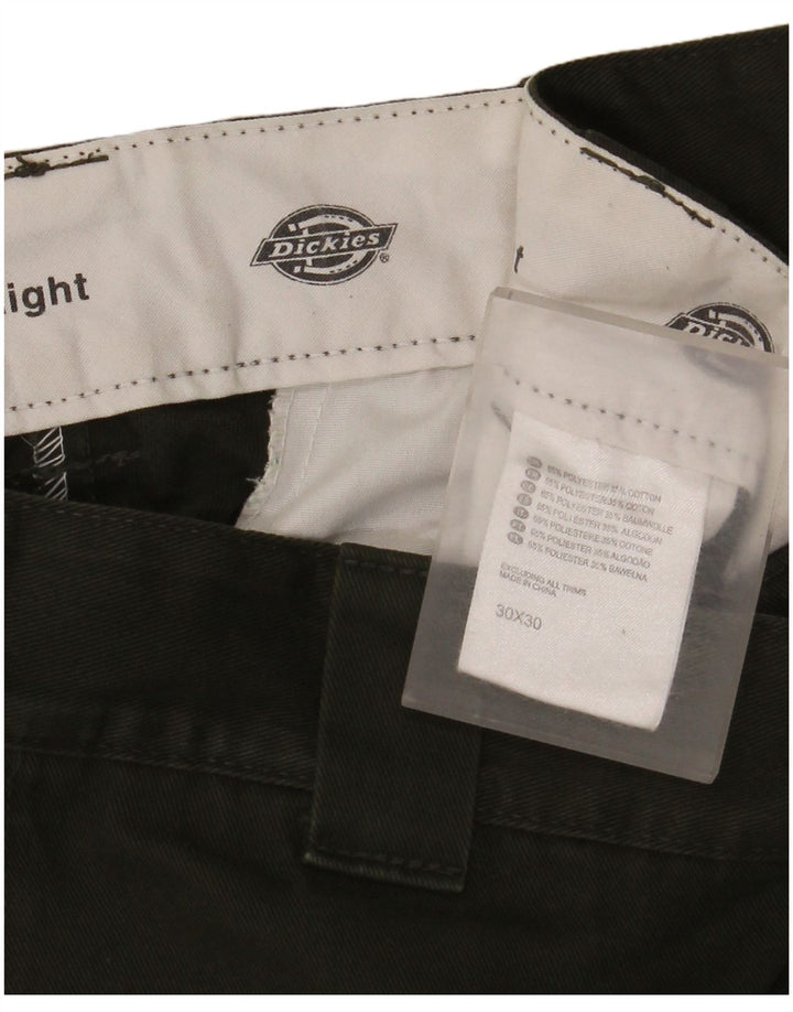 Pantaloni chino dritti da uomo Dickies W30 L30 poliestere kaki