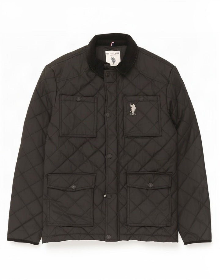 Polo Assn. Giacca trapuntata da uomo UK 38 cotone nero medio