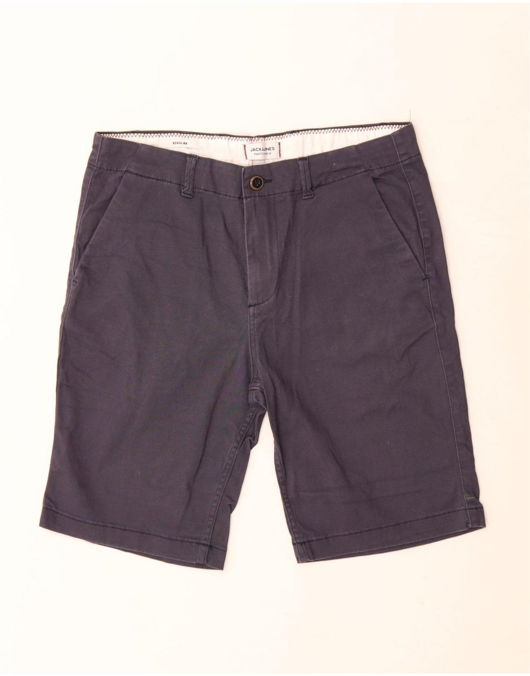 JACK & JONES Pantaloncini chino da uomo vestibilità regolare W30 cotone blu navy medio