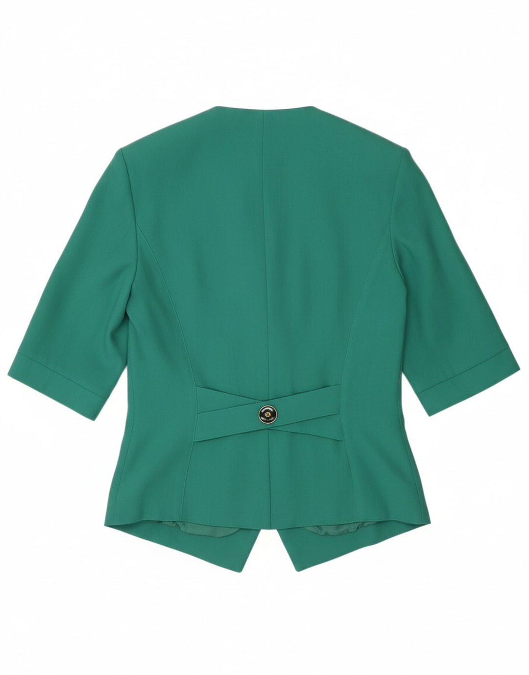 BASLER Womens Short Sleeve Blazer Jacket UK 10 Small Green Classic