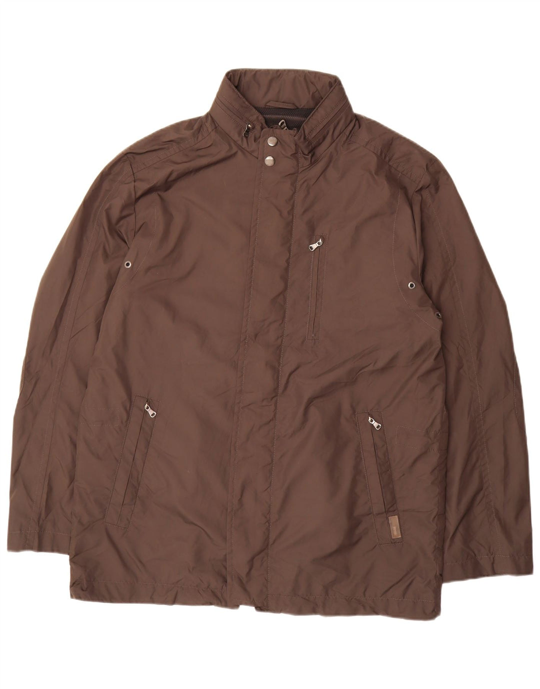 Giacca antipioggia da uomo Hugo Boss EU 52 XL Marrone Poliestere