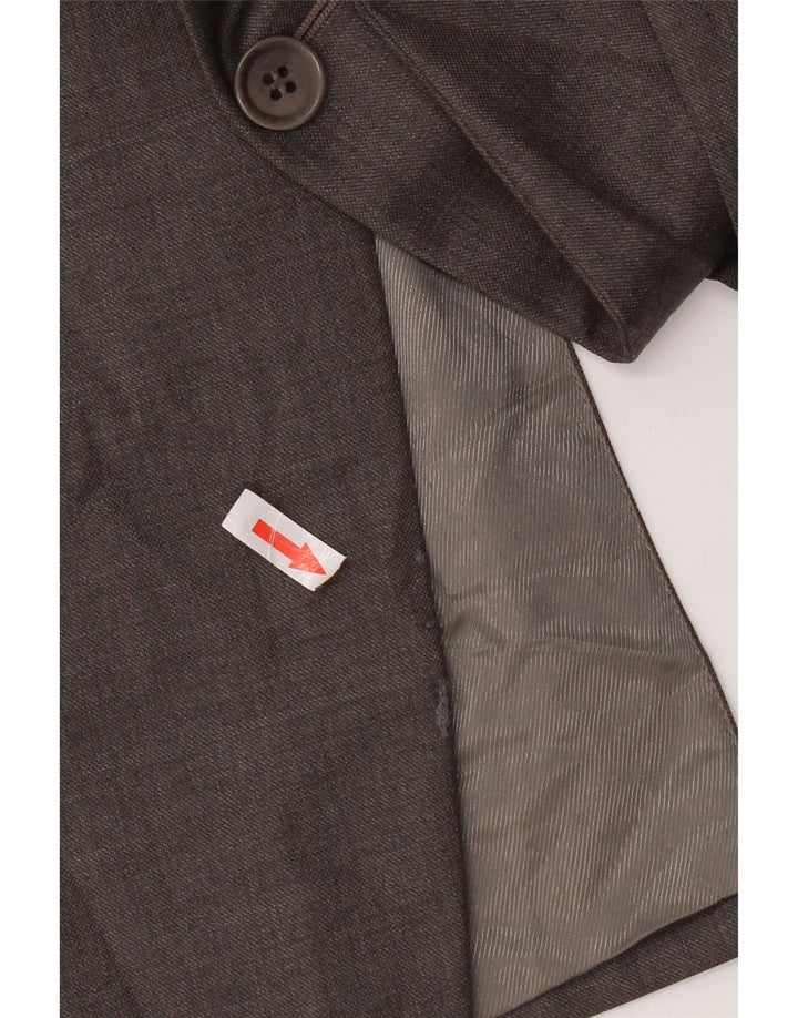 Giacca blazer a 3 bottoni da uomo Marks & Spencer UK 44 XL grigio lana vergine