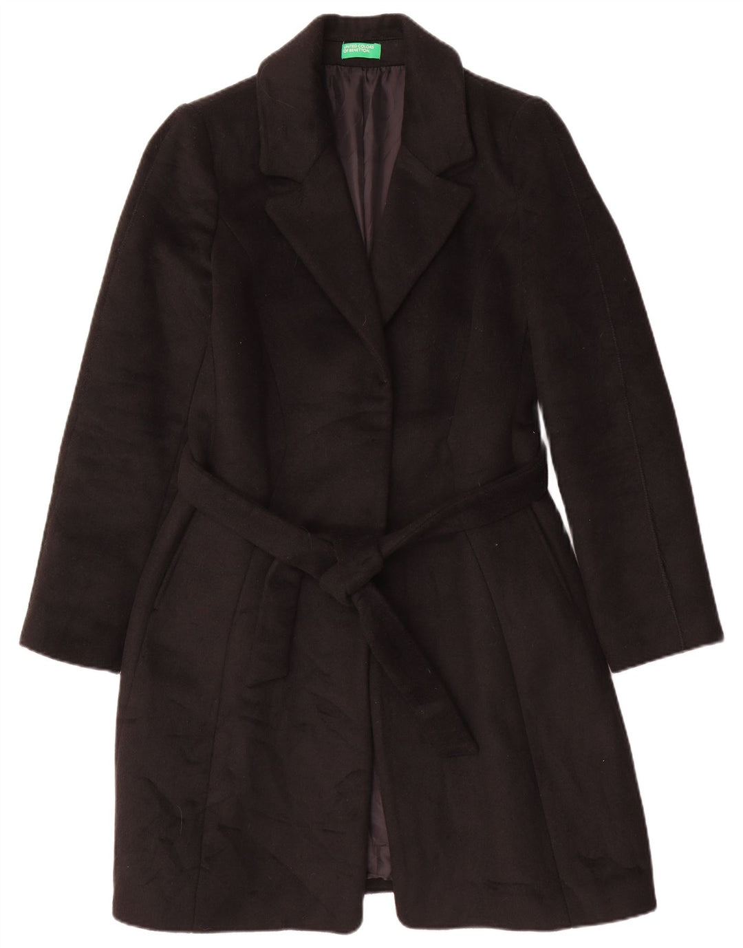 Cappotto da donna Benetton UK 12 medio nero poliestere