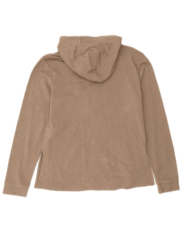 Felpa con cappuccio e zip grafica da donna Arena UK 18 XL Cotone beige