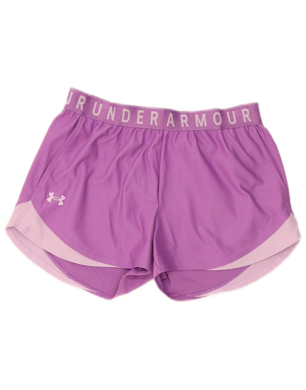 Pantaloncini sportivi con grafica da donna Under Armour UK 10 Small Purple Colourblock