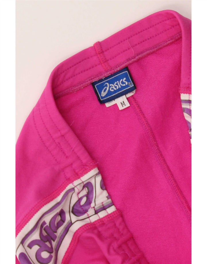 Pantaloni da tuta con grafica Asics da donna UK 12 Medium Pink Colourblock