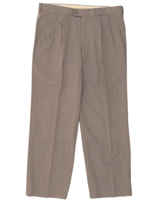 Trussardi Mens Pegged Suit Trousers IT 50 Large W36 L28 Grey