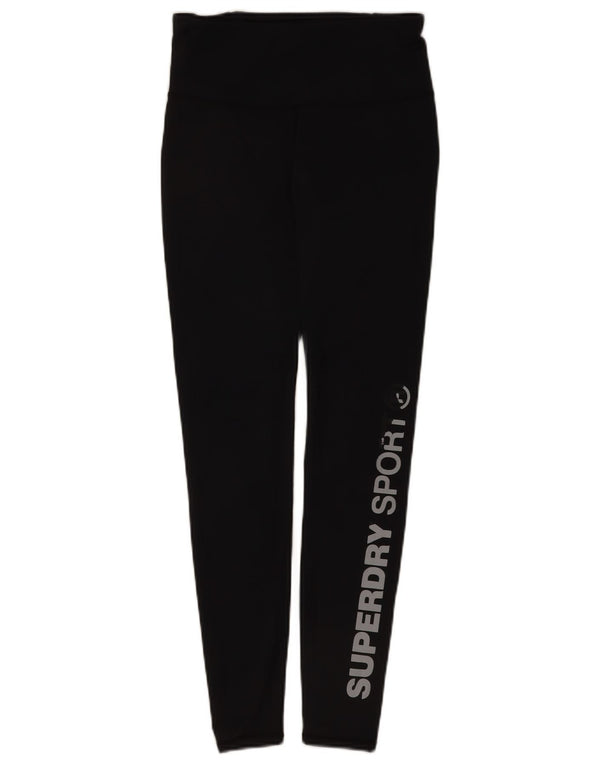 Leggings grafici da donna Superdry UK 10 Small poliestere nero