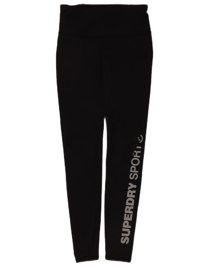 Leggings grafici da donna Superdry UK 10 Small poliestere nero