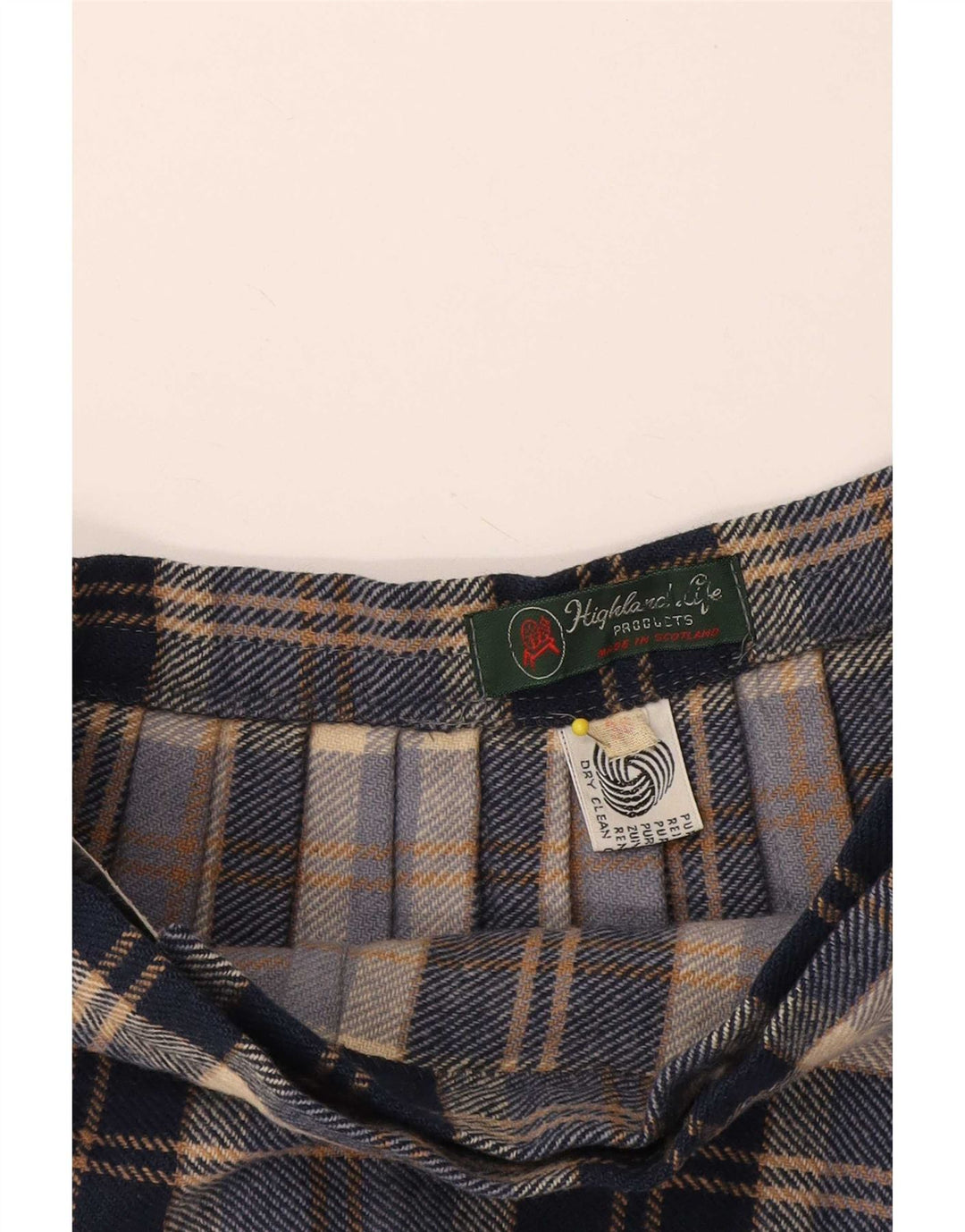Gonna a portafoglio da donna Highland EU 38 Media W28 Lana scozzese blu navy