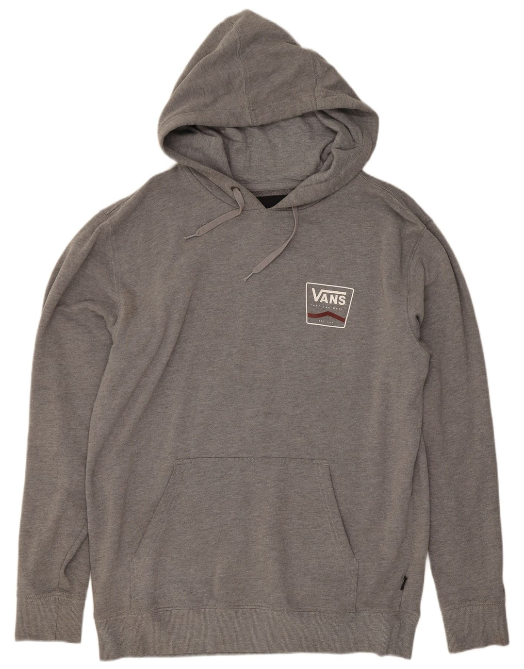 Felpa con cappuccio grafica da uomo Vans di colore grigio medio
