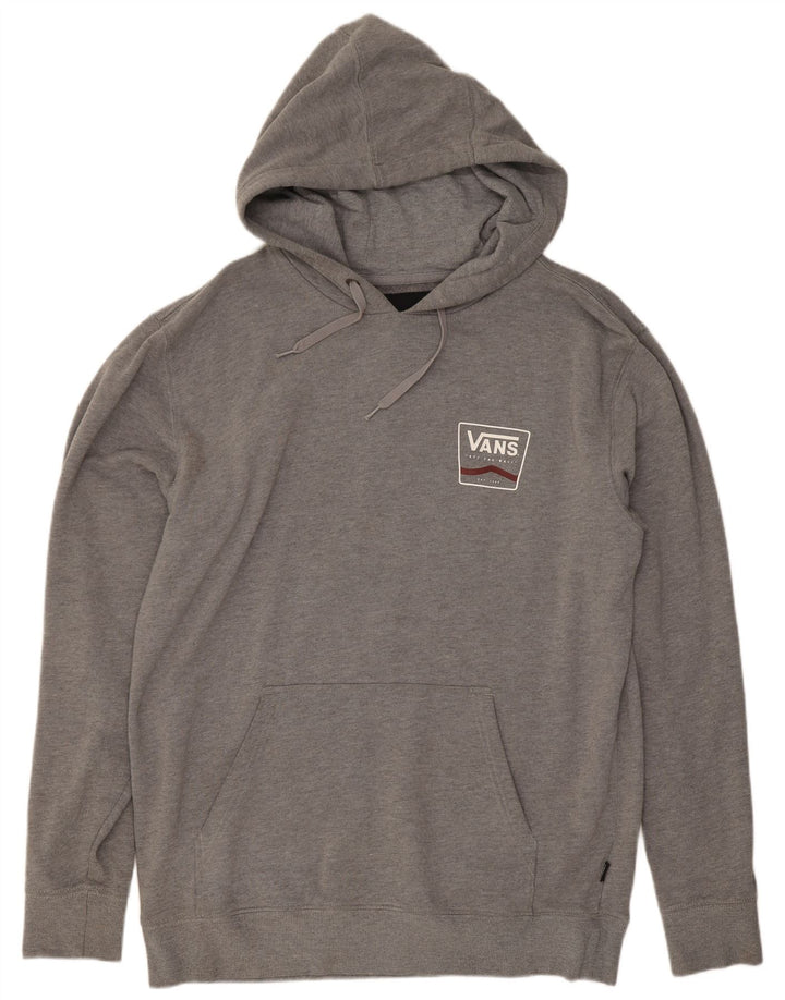Felpa con cappuccio grafica da uomo Vans di colore grigio medio