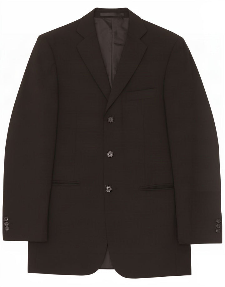 Marks & Spencer Giacca blazer a 3 bottoni da uomo UK 38 Poliestere nero medio