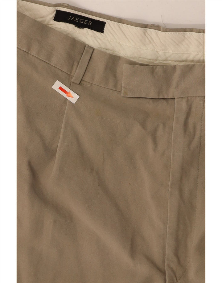 Pantaloni chino dritti da uomo JAEGER W36 L30 Lyocell kaki