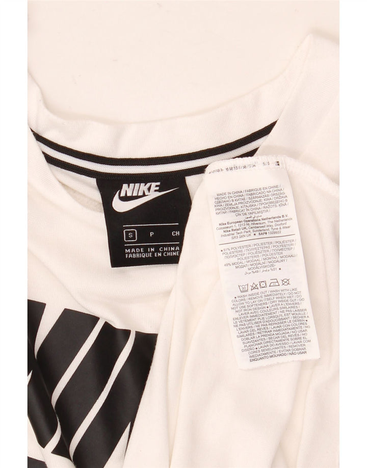 T-shirt grafica da uomo Nike Top piccola in poliestere bianco