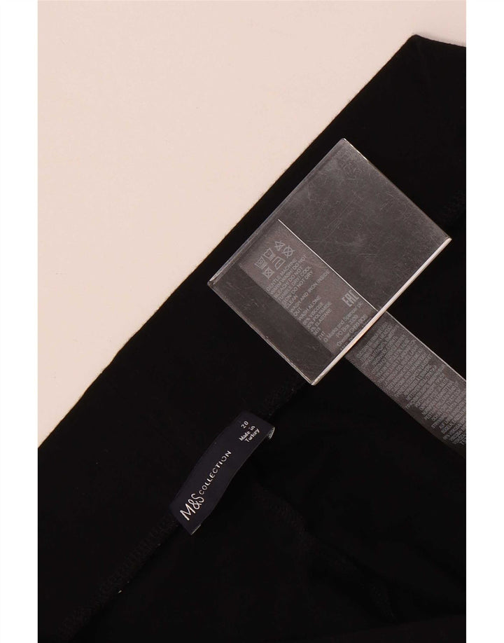 Leggings Capri da donna Marks & Spencer UK 20 2XL Viscosa a righe nere