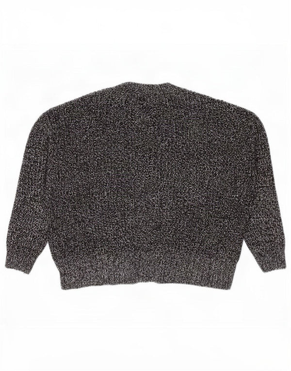 Zara Womens Oversized Cardigan Sweater UK 10 Small Grey Flecked