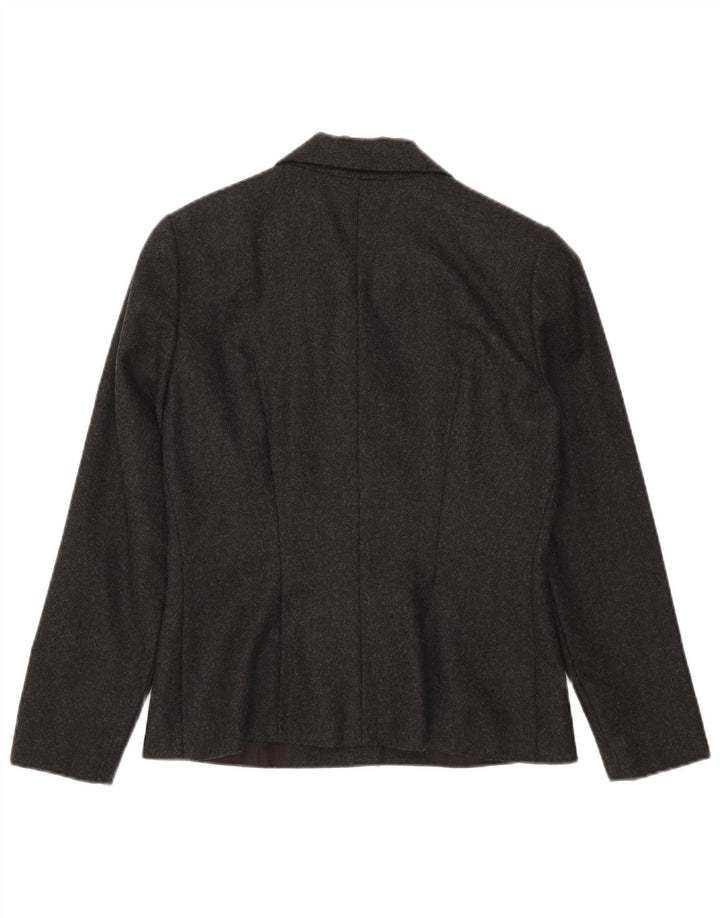 Giacca blazer da donna a 5 bottoni VINTAGE IT 44 Lana screziata grigio medio