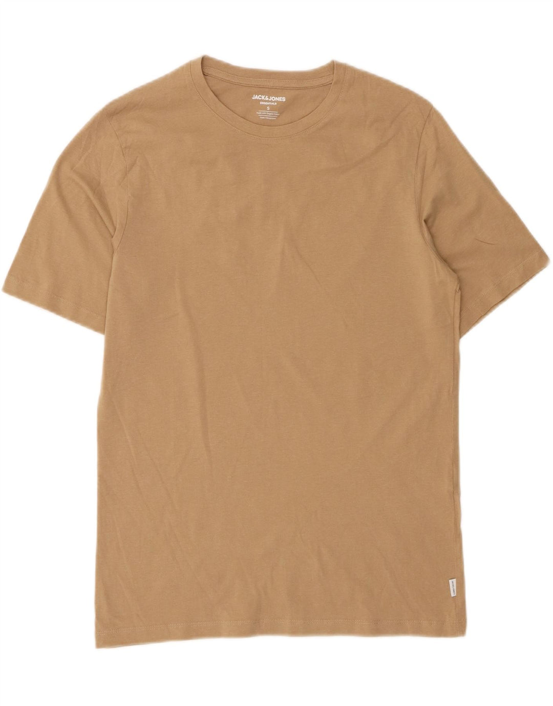 JACK & JONES Mens T-Shirt Top Small Beige Cotton Vintage Jack & Jones and Second-Hand Jack & Jones from Messina Hembry 