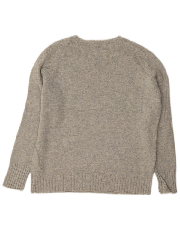 Maglione maglione con scollo a barca da donna Marks & Spencer UK 12 Blu medio screziato