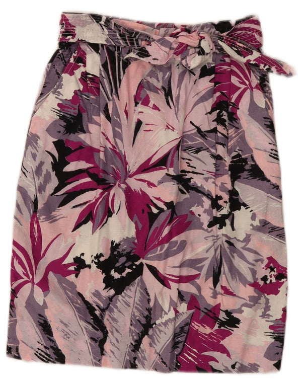 Gonna a tubino vintage da donna W25 XS floreale multicolore