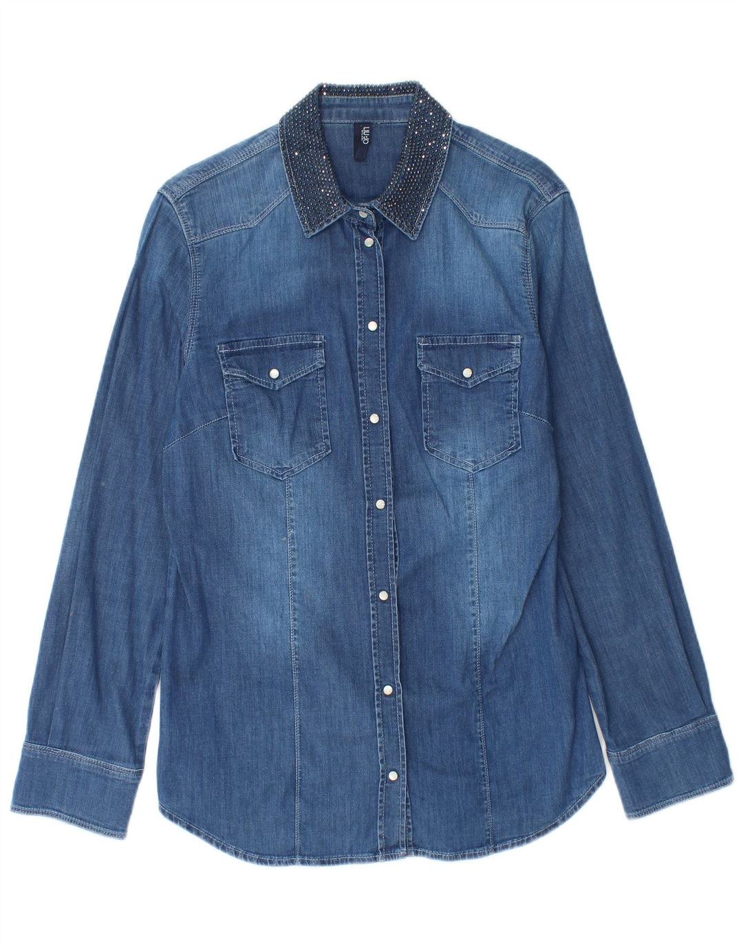 Camicia Jeans Donna Liu Jo IT 46 Large Blu Cotone