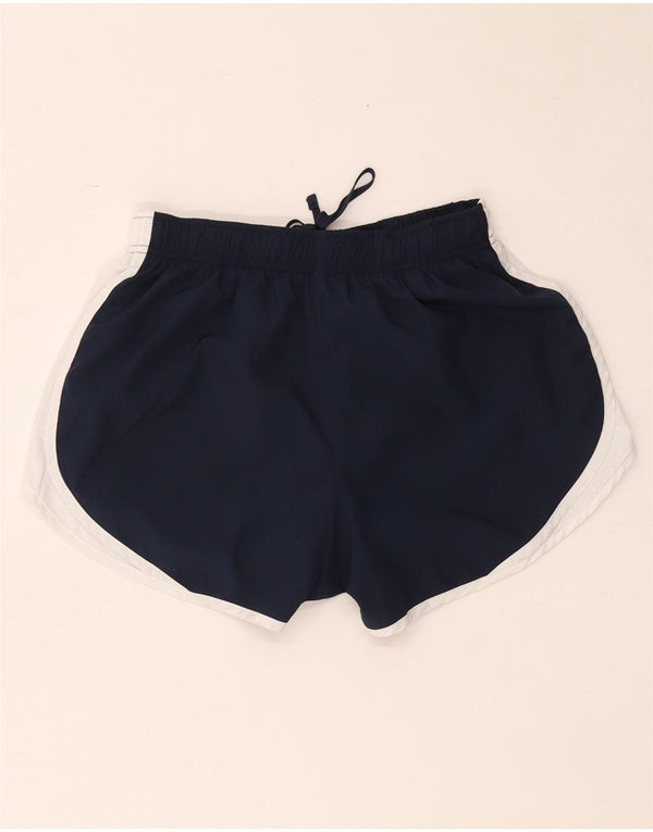 Pantaloncini sportivi Nike da donna Dri Fit UK 10 Small blu navy color block