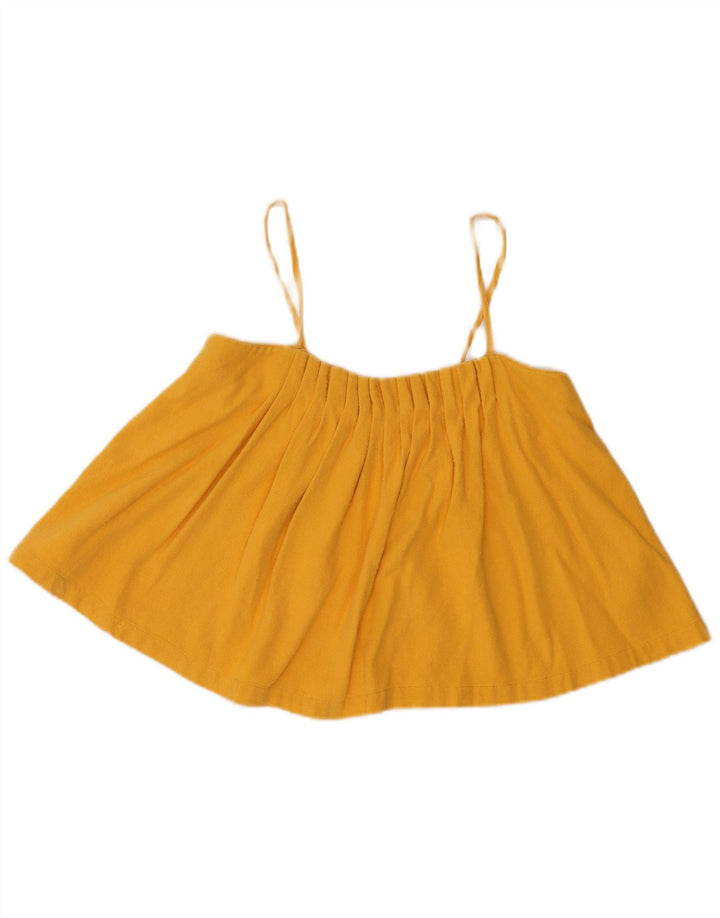 Top corto da donna Levi's US 1 XS in seta gialla