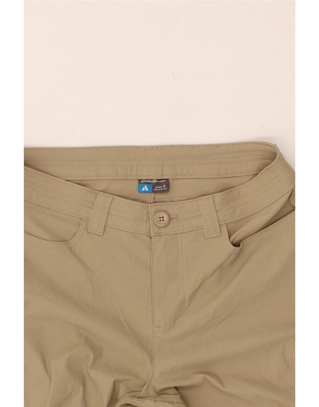 EDDIE BAUER Womens Straight Cargo Trousers US 6 Medium W30 L32 Beige Nylon Vintage Eddie Bauer and Second-Hand Eddie Bauer from Messina Hembry 