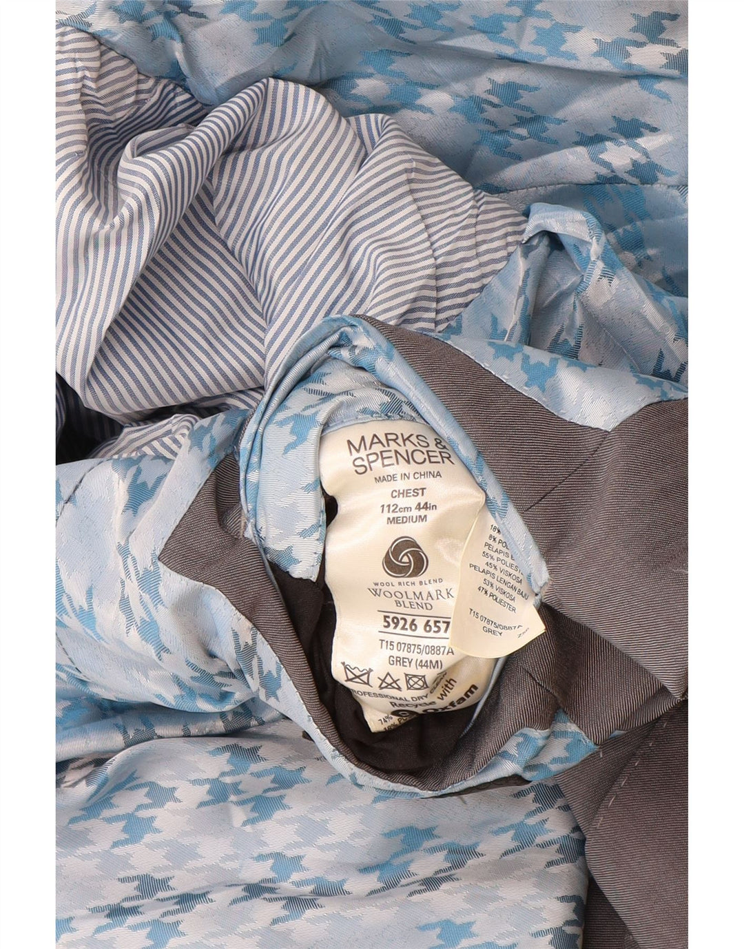 Giacca blazer a 2 bottoni da uomo Marks & Spencer UK 38 Lana grigio medio