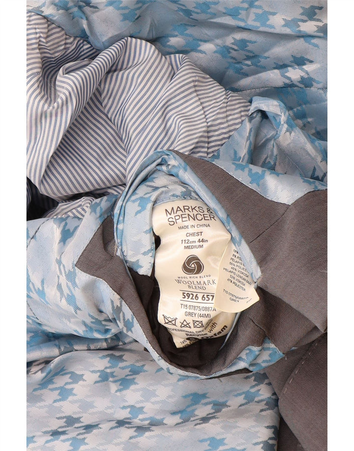 Giacca blazer a 2 bottoni da uomo Marks & Spencer UK 38 Lana grigio medio