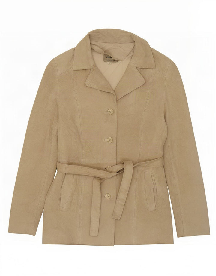 Giacca Donna Scamosciata Conbipel IT 46 Large Pelle Beige