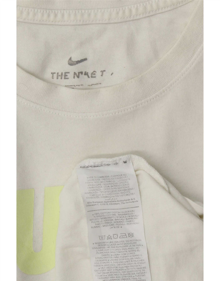 T-shirt grafica da uomo Nike Top grande in cotone bianco