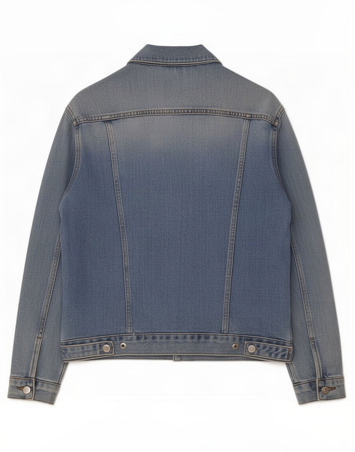 Giacca di jeans oversize da donna Moto UK 8 piccola in cotone blu