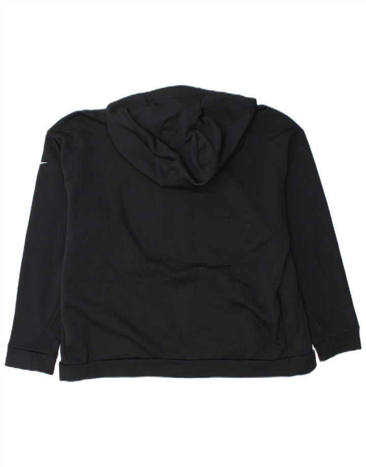Felpa con cappuccio e zip oversize da donna Nike UK 16 grande poliestere nero