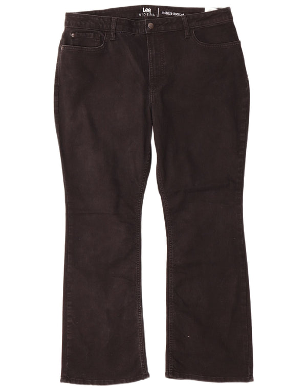 Jeans Bootcut Lee Riders da donna a vita media US 18 2XL W36 L28 Cotone nero