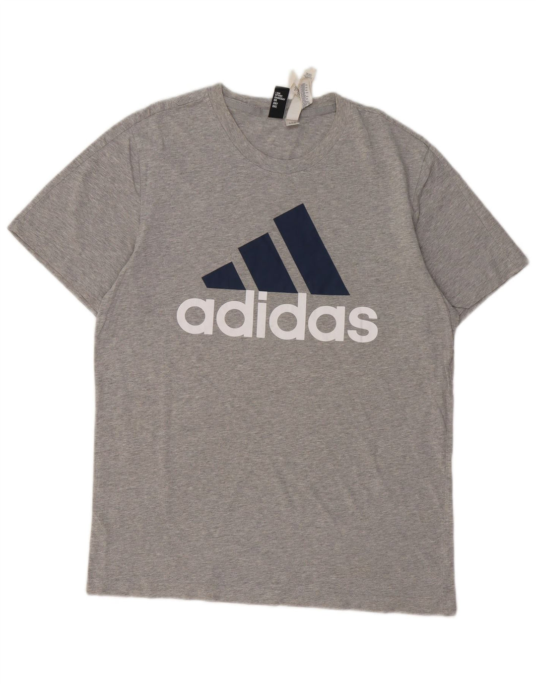 ADIDAS Mens Graphic T-Shirt Top Medium Grey Cotton
