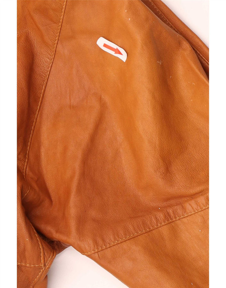 Giacca in pelle vintage da donna EU 44 XL Marrone