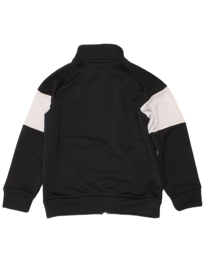 Giacca da ginnastica grafica ADIDAS per ragazzi 4-5 anni, color block nero