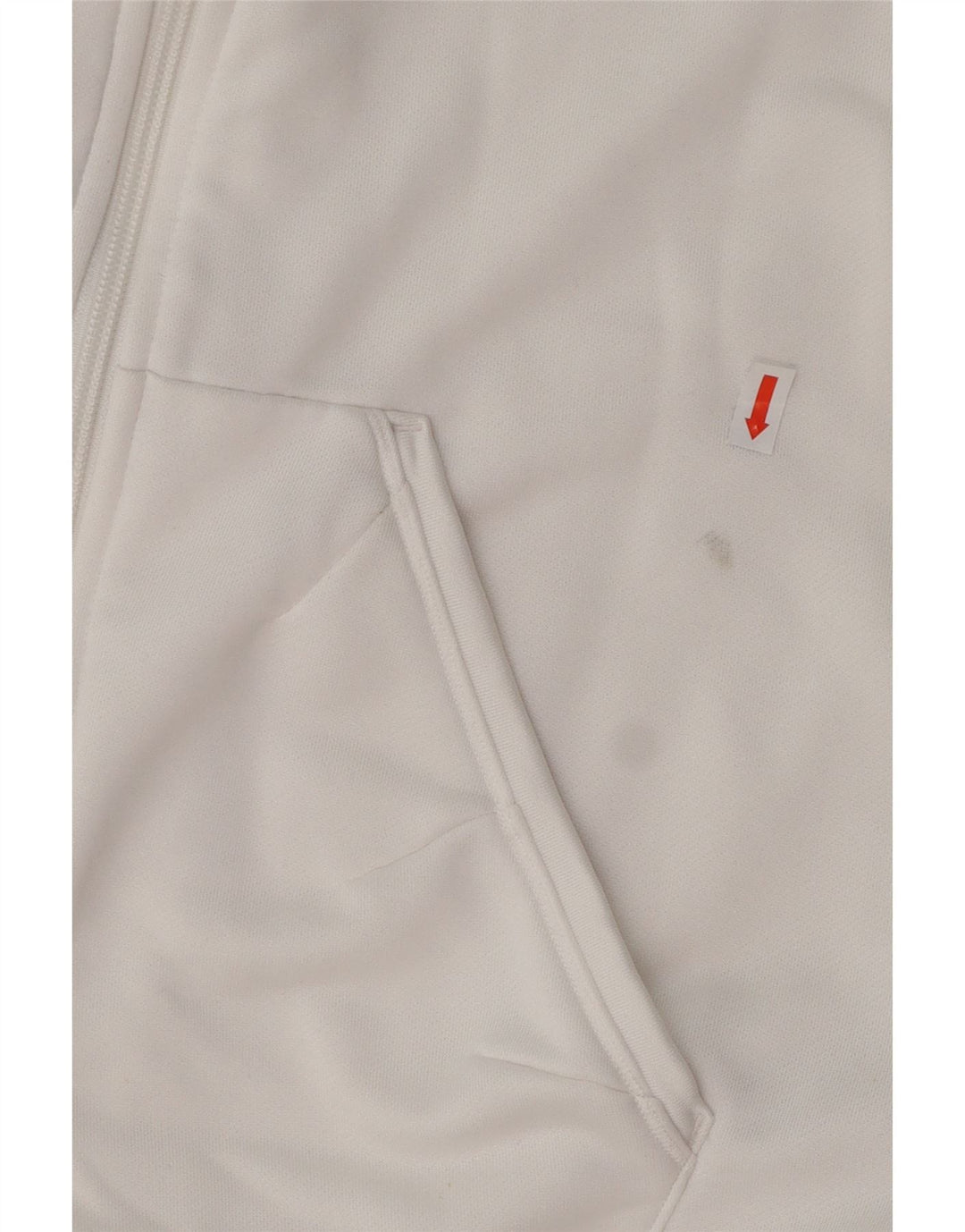 Maglione con cappuccio e zip da donna ADIDAS UK 16 Large Bianco Colourblock Poliestere