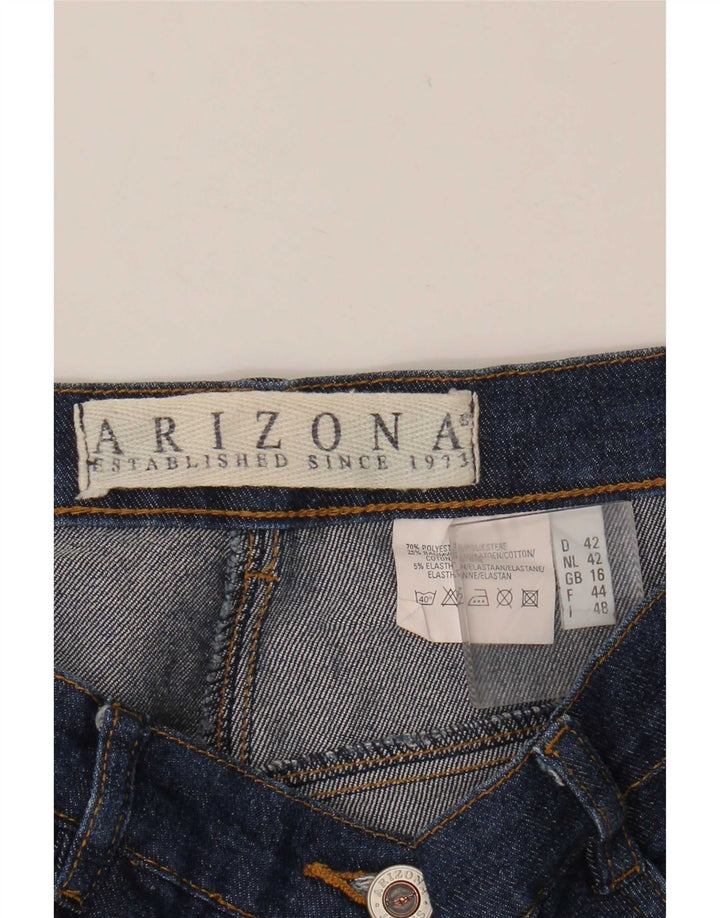 Arizona Jeans svasati da donna UK 16 Large W32 L30 Poliestere blu