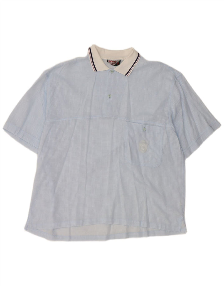 Camicia pullover a maniche corte da uomo Rodrigo IT 52 Large in cotone blu