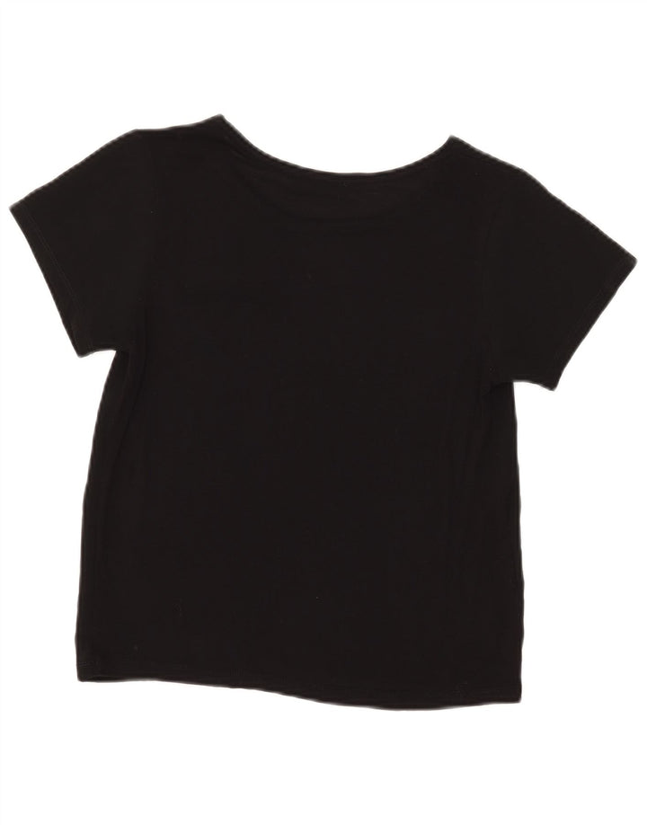 T-shirt corta da donna Zara UK 8 piccola nera
