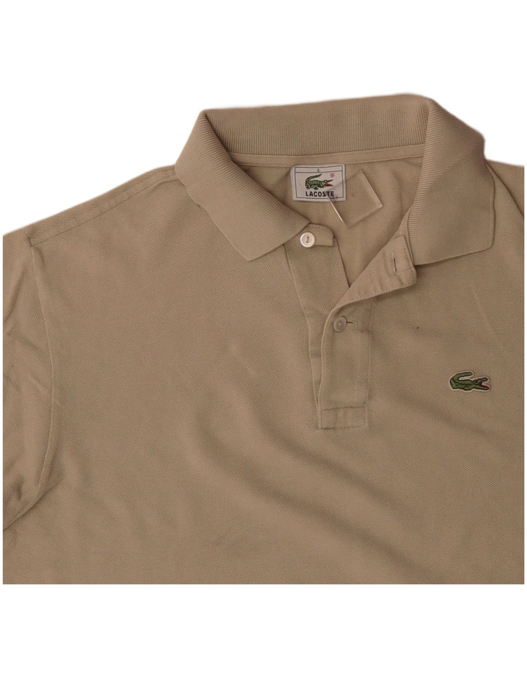 Polo da uomo LACOSTE taglia 5 grande in cotone beige