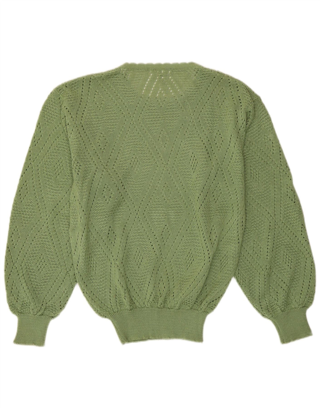 Maglione maglione girocollo da donna Bayer EU 42 grande acrilico verde