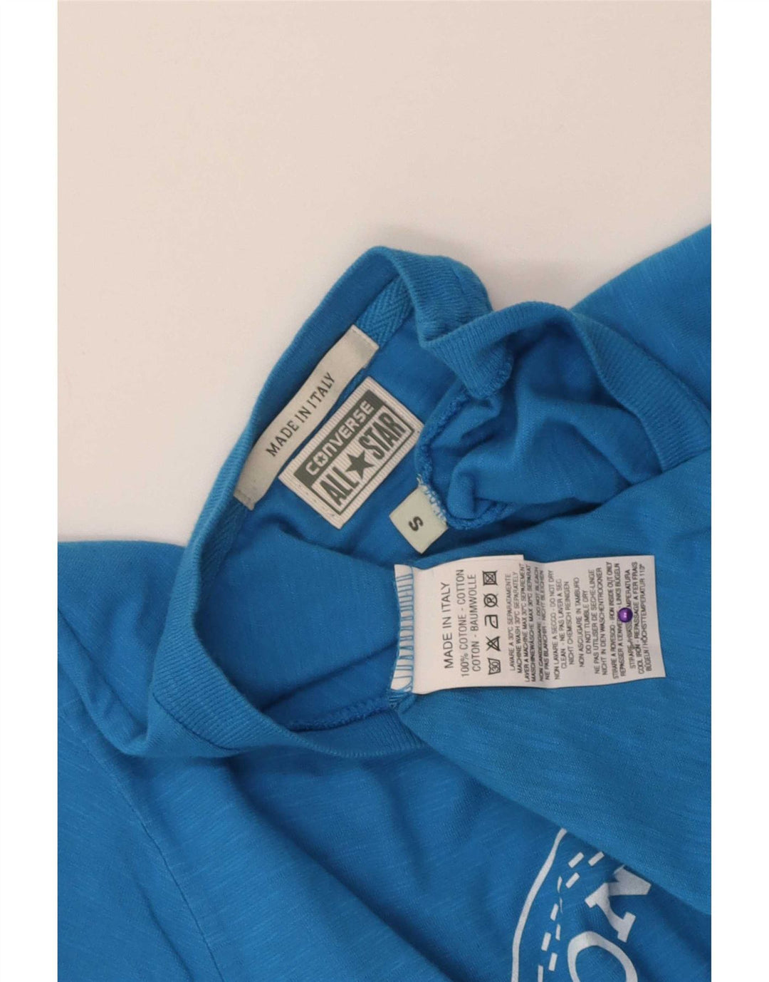 Converse T-shirt grafica da uomo Chuck Taylor Top piccola in cotone blu